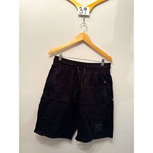 Cookies Men's Black Cotton Fleece Sweat Shorts L Drawstring Pockets Logo